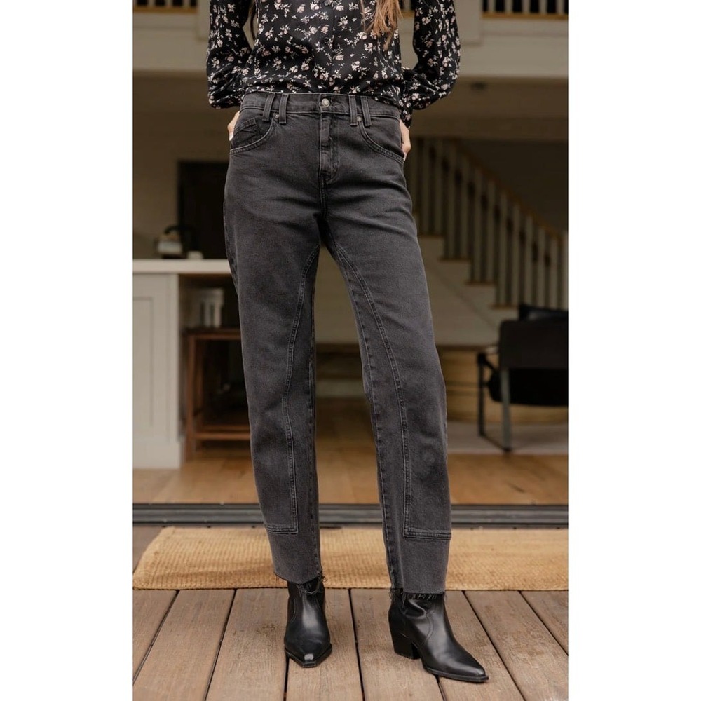 We The Free People Risk Taker Denim Jean Black Mid Rise